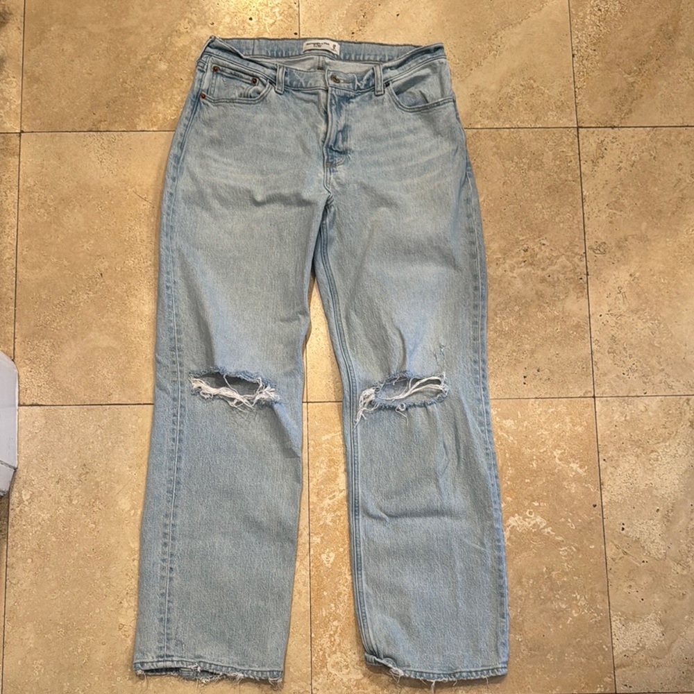 Abercrombie & Fitch Blue Straight Leg Jeans
